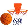 Generico Set Canestro Da Basket Per Bambini, 18cm Pallacanestro Silenzioso Con Cestino Regolabile, Palla Da Basket Silenziosa, Attrezzatura Sportiva Per Salti Morbidi Montaggio Su Porta O Parete