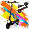 PLAYBIK Monopattino Elettrico Adulti 500W Motore, Batteria 48V 15AH, IP54, Autonomia di 35-50 km, 10 pollici Pneumatici Fuoristrada, 3 Velocità Tutto Terreno Monopattino Elettrico, Sospensioni a Molla