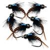 Perfeclan La pesca a mosca assortimento di mosche secche, ninfe, mosche bagnate, mosche Streamer Wooly, euroninfe, scudi, vermi, 12