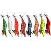 Carson M Subarashi Ika - Kit con Astuccio di 8 Totanare #2.5, Esche Artificiali Spinning Mare per Pesca di Calamari e Seppie, Livree con Inserti UV e Pellicola Luminosa Attrattiva, Cestello in Acciaio