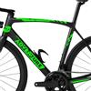Generico Kit 7 Adesivi Stickers Bici Protezione Decal Universale Telaio Bicicletta MTB Mountain Bike Corsa Ciclo Cross Fat Bike Downhill elettrica Frame Avventura cod.2407 (035 Arancione)