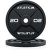 ATLETICA Piastre in Ferro | Coppia | Dischi per manubri in ghisa | Ø 50 mm | Vernice resistente alla ruggine | Coppie da 1,25 a 25 kg | Indicazioni di peso in kg e lb Dimensioni 2 x 2,5 kg