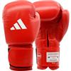 adidas Guantoni da boxe in velcro AIBA per allenamento, pugni e boxe, per uomini e donne (283,5 g, rosso)