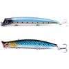 Pescasubito.com Set da 2 Popper Pesca Spinning Mare Spigola Pesce Serra Esca Artificiale WTD 2PZ