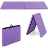 GYMAX Tappetino da Yoga/Fitness Materassino per Ginnastica, Spesso 5 cm, Manico Portatile e Pieghevole, 180 x 60 x 5 cm (Blu)