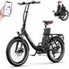 ONESPORT OT16-2 Bici Eelettrica Adulti, 20 Bicicletta Elettrica Pieghevole con 250W Motore & 48V 17Ah Batteria Autonomia 60-120KM, Unisex Bici Pedalata Assistita, Display LCD & Bluetooth APP