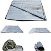 JERBZU Campeggio Mat Schiuma Foglio Coperta di Alluminio Isolamento Schiuma Foil Mat Sleeping Pad Termico Outdoor Tenda Footprint Riflettente Calore