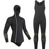 ATEUXOL Mute Uomo Donna Muta da sub in neoprene 5 mm, uomo, 2 pezzi, con cappuccio, top e gilet, surf, nuoto caldo(M170-180cm65-72kg)