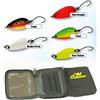 Carson Ondulanti 3 g Mini Spoon + Astuccio Porta Artificiali Cucchiaini Pesca Trota Lago