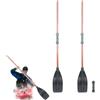 Liqzirtu Pagaia doppia - Stand Up Paddle, pagaia da kayak spessorata | Albero in alluminio con pale in PP rinforzato Removibile remi da barca, pagaia spessorata per barche, kayak e tavole 50.4/61 pollici