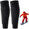 HItianya Proteggi Stinchi Sci, Protettore Shinbang 2.0, Parastinchi Shin Defender, Leggings Anti-Collisione Elastici Traspiranti Lunghi Copertura Protettiva Con Nido d'Ape Per Sci, Calcio