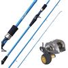 Falcon Combo Pesca per Tecniche Verticali, Slow Pitch - Canna Falcon Britt Slow Pitch + Mulinello Tica Sea Bull 301H