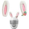 KORKUS 1 paio di orecchie di coniglio casco corna casco accessorio decorazione per casco moto casco bicicletta casco sci stile 2