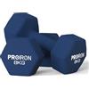 PROIRON Pesi Palestra in Neoprene Esagonale, Set Manubri Palestra da 1 kg a 10 kg, Dumbbells Pesetti Manubrio in Casa Allenamento della Forza, Fitness