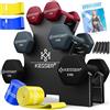 Kesser® Manubri in neoprene, 12-18 kg, supporto, stoccaggio, esercizi