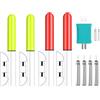 Skeadex Luce Notturna LED Knicklicht per Pesca, Galleggiante LED Knicklicht, Campanello di Allarme da Pesca Incluso Batteria, Nicklicht Accessori da Pesca per Pesca Notturna o Pesca Marina (Luce Verde Sempre