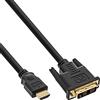 InLine B-17662P cavo e Adattatore video 2 m HDMI tipo A (Standard) DVI-D Nero