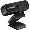 CANYON Webcam Full HD 1080 Autofocus | Web cam con Connettore USB | Webcam PC con Microfono Fuoco Fissa per Zoom, Videochiamate, Studio, Conferenza e Lavoro