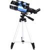 HAILM Telescopio Per Principianti Astronomia,300Mm Lunghezza Focale 70Mm Caliber Deep Space Telescopi Per Adulti, Portable Travel Essential, Per Amici Familiari Per Natale Regali,Blu