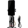 Generic Supporto per telefono con rilevamento automatico del viso, rotazione a 360 gradi, treppiede portatile pieghevole, ricaricabile 1200 mAh, 300 g leggero, supporto automatico per fotocamera per