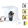 JOJIDE 30 centimetri pieghevole portatile Ring Light Photo Lighting Studio Shooting Tent Box Kit + 6 colori Backgrount Photo Light Box dimmerabile