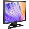 Qiilu Monitor LED da 17 Pollici VGA HD Multimedia AV BNC Ingresso CC USB Display a Colori HD 100‑240 V con Staffa Base per Telecomando Altoparlante (Spina UE)