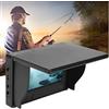 SHEHUALI Macchina fotografica subacquea per la pesca, Schermo da 4,3 pollici Fish Finder Schermo intero IPS 800x480 Ingresso CVBS Interfaccia da 3,5 mm con schermo parasole Fish Finder for la pesca