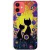 MUTOUREN Cover per iPhone 12 Pro Max Custodia in Silicone TPU Trasparenti Ultra Sottile Antigraffio Antiurto Protettivo Case con Pellicola Proteggi Schermo, Pittura e Gatto
