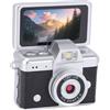 Annadue Fotocamera Digitale Portatile da 2 MP 1080P per Vlogging Fotografico, Videocamera CCD Anteriore e Posteriore per Selfie con Schermo Ribaltabile da 1,47 Pollici