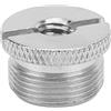 Qiilu Convertitore di Filettatura Durevole per Adattatore a Vite per Microfono da 1/4 Femmina a 5/8 Maschio (Argento F14A)