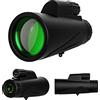 WANWEN Telescopio monoculare 12X42 per bambini adulti, cannocchiale monoculare compatto HD ad alta potenza impermeabile con lente Fmc trasparente Bak4 cannocchiali prismatici per birdwatching, caccia,