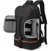 ZHFGJKSO Zaino for fotocamera da esterno di grande capacità, borsa DSLR impermeabile con scomparto for laptop da 15,6 pollici(Gray)