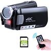 NGBFF Macchinetta Digitale, Videocamera for videocamera videocamera 4K for la registrazione Vlog, AC2 Vlogging Video Camterrorder Photography 108 0p 60fps, IR Visione notturna