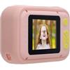 Dpofirs Fotocamera Digitale Premium con Obiettivo Ribaltabile per Bambini, Fotocamera HD per Bambini con Cornici Interessanti, Batteria a Lunga Durata (PINK)