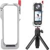 Jectse Cage di Protezione della Fotocamera per 360 X5, Telaio in Lega di Alluminio con Fredda, Connettore a Vite 1/4, Montaggio per Luci a LED, Microfono, Swap a Batteria, Positon