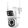 NGTFDCP Telecamera esterna, Telecamera Wi-Fi For Esterni Con Doppio Schermo, Rilevamento Umano, Doppia Lente, Di Protezione, Monitor Audio,Sicurezza domestica(NO SD Card)