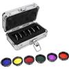 Zisemeil Kit di 6 filtri colorati per telescopio da 3,25 cm, con scatola portaoggetti per oculari