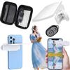 Generic Obiettivo effetto specchio - Clip universale per telefono con telecomando, nuovo specchio regolabile in vetro per smartphone, kit flip posteriore e riflettore selfie compatibile per fotografia di