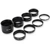 ELICTECH Kit di 8 tubi di prolunga per telescopio, M42 x 0,75, in lega di alluminio, anelli estensibili con filettatura antiriflesso, per telescopio astronomico, astrofotografia, nero, 3 5 7 10 12 15 20 30 mm