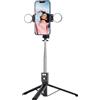 Nuyhadds Treppiede Per Selfie Stick - Treppiede Per Telefono Con Telecomando, Treppiede Per Telefono Con Otturatore Remoto Wireless | Treppiede Per Telefono Lungo Estensibile Con Telecomando E Telecomando Luce