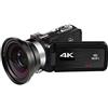 SHEHUALI Macchina fotografica digitale, Videocamera 4K 48MP Vlogging touch screen con luce di riempimento integrata for fotocamera digitale registratore(64 G SD Card,AF1 Lens)