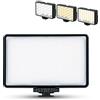 KIWIFOTOS Luce per Fotocamera, Luce Portatile per Fotografia e Video 3200-5600K Tri-color Temperatura Colore LED Dimmerabile, 10 Livelli di Luminosità Lampada con Batteria 2500mAh Ricaricabile