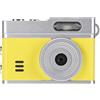 YUEHISY Mini Fotocamera Digitale retrò, Videocamera da 2 MP 1080P con Schermo da 0,96, Luce di Riempimento a LED, Design Portachiavi, per Campus, Viaggi, Fotografia per Bambini (YELLOW)