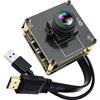 IFWATER Modulo fotocamera 60 fps 4K USB 3.0 HDMI uscita simultanea, FOV ultra grandangolare a 180°, zoom digitale H.264, streaming live H.264, plug and play, per computer portatile Raspberry Pi Jetson