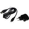 Mobile-Laden Set compatibile con Canon EOS 2000D, Cavo USB, Caricatore USB Muro, 2000mA, Auto-ID