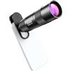 Andoer Teleobiettivo del telefono 400mm per Smart Phone Obiettivo Zoom con Clip Lente Panno di Pulizia Sacchetto di Immagazzinaggio per Escursioni Campeggio Osservazione della fauna selvatica Luna