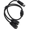 Denash Din 4pin Professional Maschi a Femmina Y Cavo Adattatore Splitter per Un'uscita del Segnale Trasparente Nei Sistemi Domestici Materiale PVC