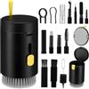 Gatuida Kit Pulizia Dispositivi Nero per Laptop Tastiera Fotocamera Auricolari Spazzola e Completi in Custodia con per Pulizia Computer e Accessori