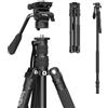SmallRig 71 treppiede video monopiede con testa fluida, treppiede in alluminio, panorama 360 per viaggi, videoing, live streaming, vlogging, altezza regolabile da 16,5 pollici a 71, carico utile