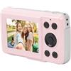 Generic Fotocamera Digitale con Messa a Fuoco Automatica 1080P con Zoom 16x, Fotocamera Vlog Compatta e Versatile per Foto di Laurea, Riunioni Sociali, Schermo da 2,4 Pollici (PINK)